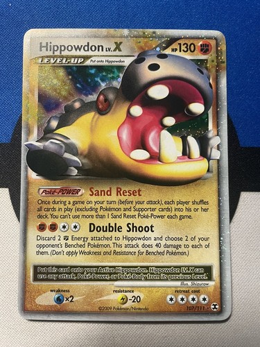 Pokémon TCG - Hippowdon LV.X - 107/111 - Ultra Rare - Rising Rivals (MINT!!) - 第 1/2 張圖片