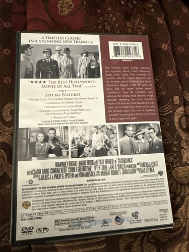 Casablanca (DVD, 2012, 70th Anniversary) NEW - Picture 4 of 4