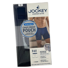 Jockey Mens Everyday Active Cotton Stretch 6" Boxer Briefs Chafe Proof Pouch Sma