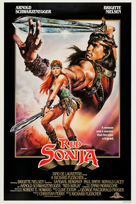 POSTER Red Sonja (1985) 12x18'' Quality Print Arnold Schwarzenegger CONAN Movie