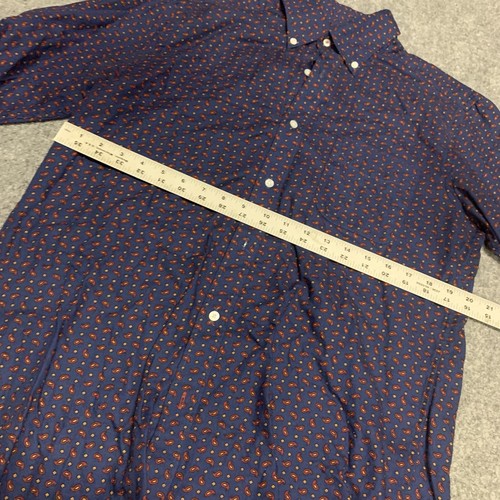 J Mclaughlin Shirt Men’s Medium Button Up Paisley Beach Dress Casual Work - Picture 2 of 7