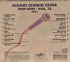 SC8462        POP HITS  NEW IN PLASTIC SOUND CHOICE KARAOKE CDG LOT WA