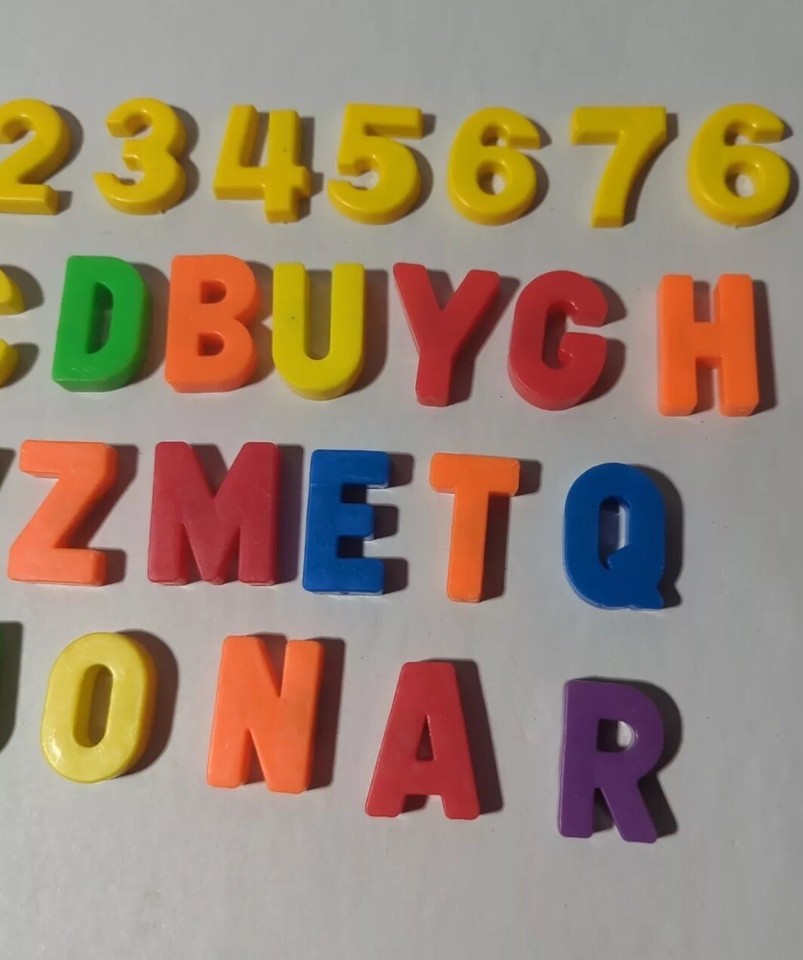 ALPHABET & NUMBER PLASTIC FRIDGE PRESCHOOL TODDLER LEARNING