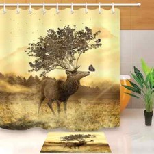 All Creatures Waterproof Bathroom Polyester Shower Curtain Liner Water Resistant