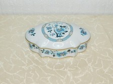 Limoges France Deckeldose " blaues Blumendekor" !