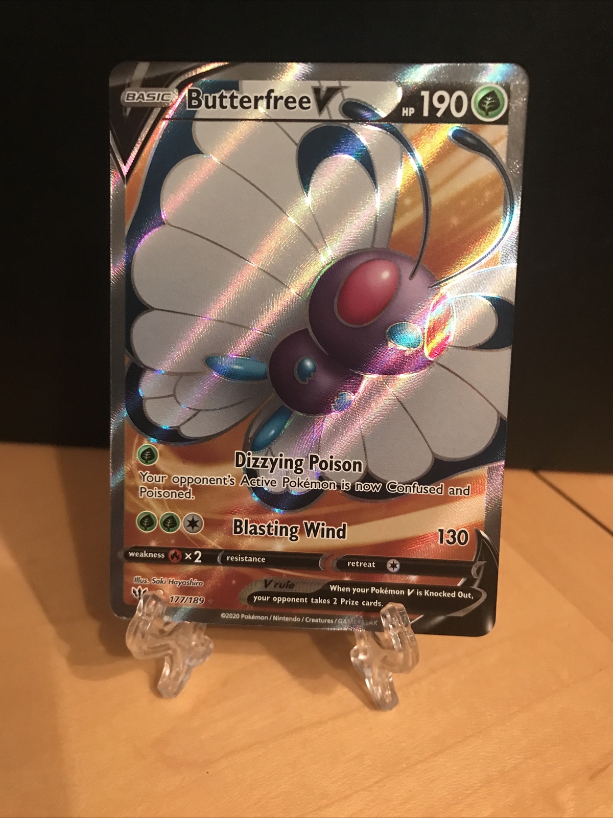 Butterfree V 177/189 Darkness Ablaze Full Art Ultra Rare Pokemon TCG Mint Fresh
