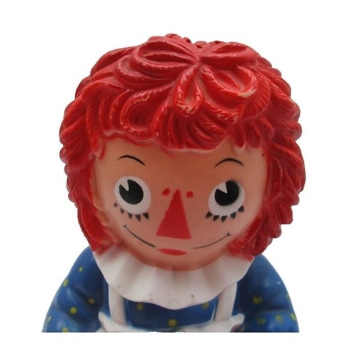 Vintage 1972 Raggedy Ann 10" Hartplastik Sparschwein Coin Bank Bobbs Merrill Co - Bild 10 von 12