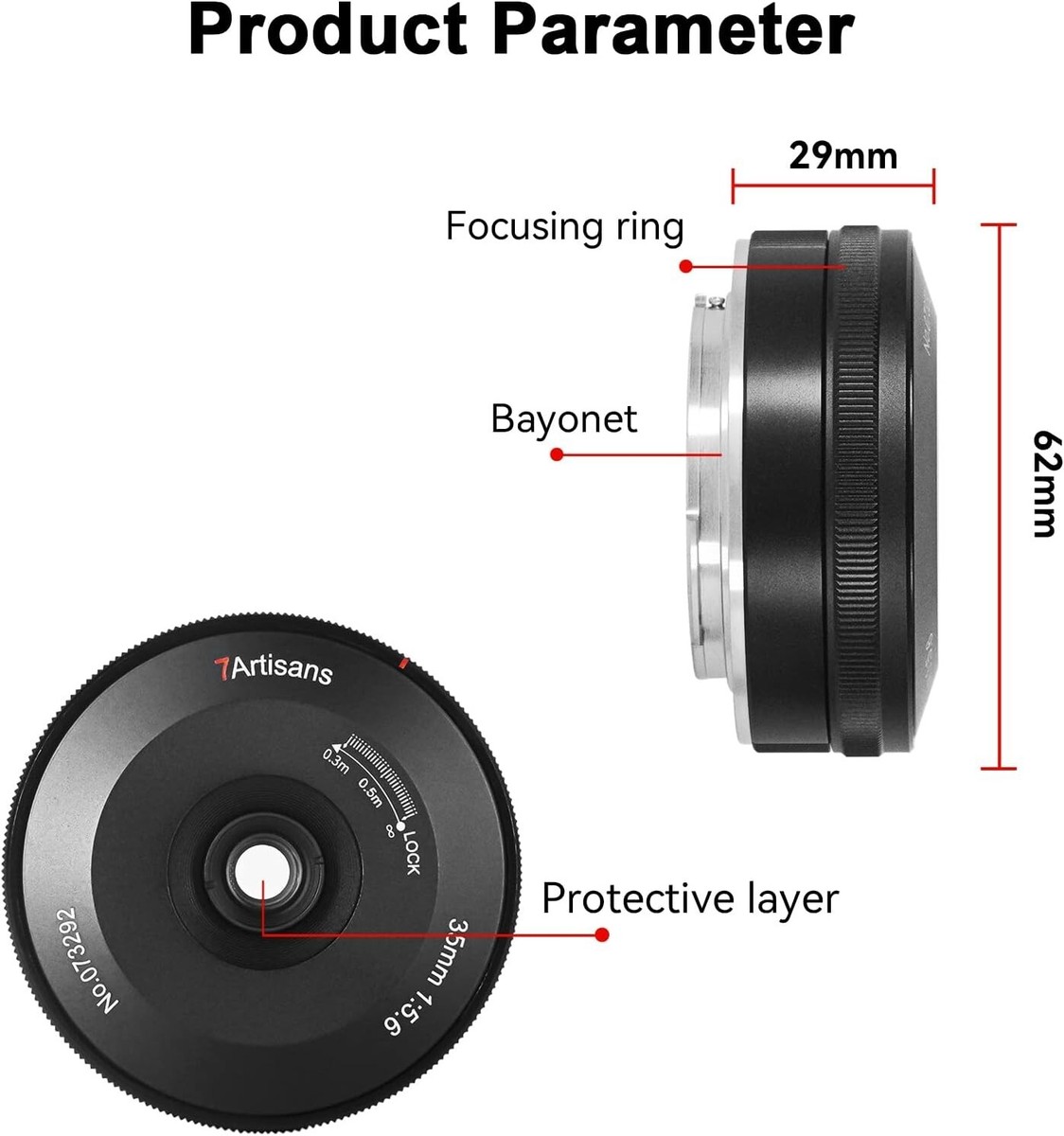 7artisans 35mm F5.6 Full Frame Pancake Lens for Nikon Z Sony