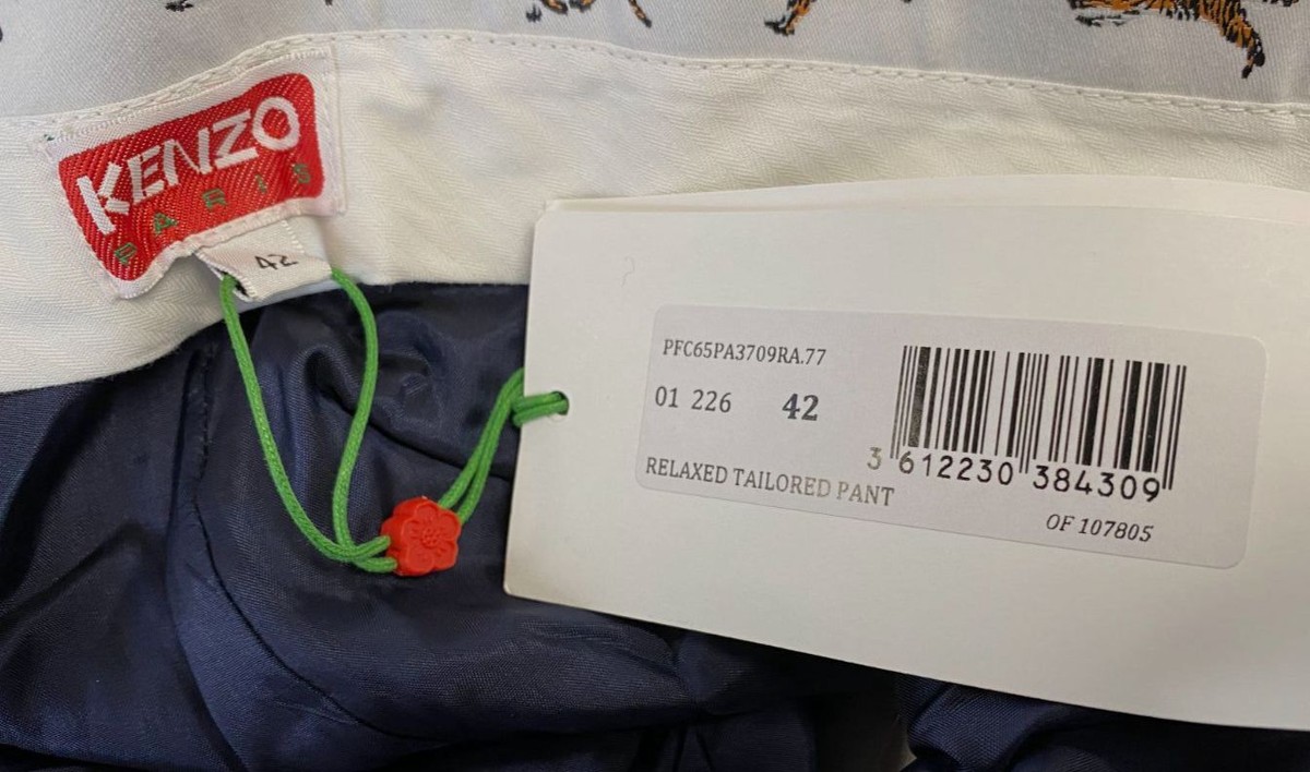 【送料&関税込】Kenzo Wool Suit Trousers KENZO 'Wavy check' suit trousers | REVERSIBLE