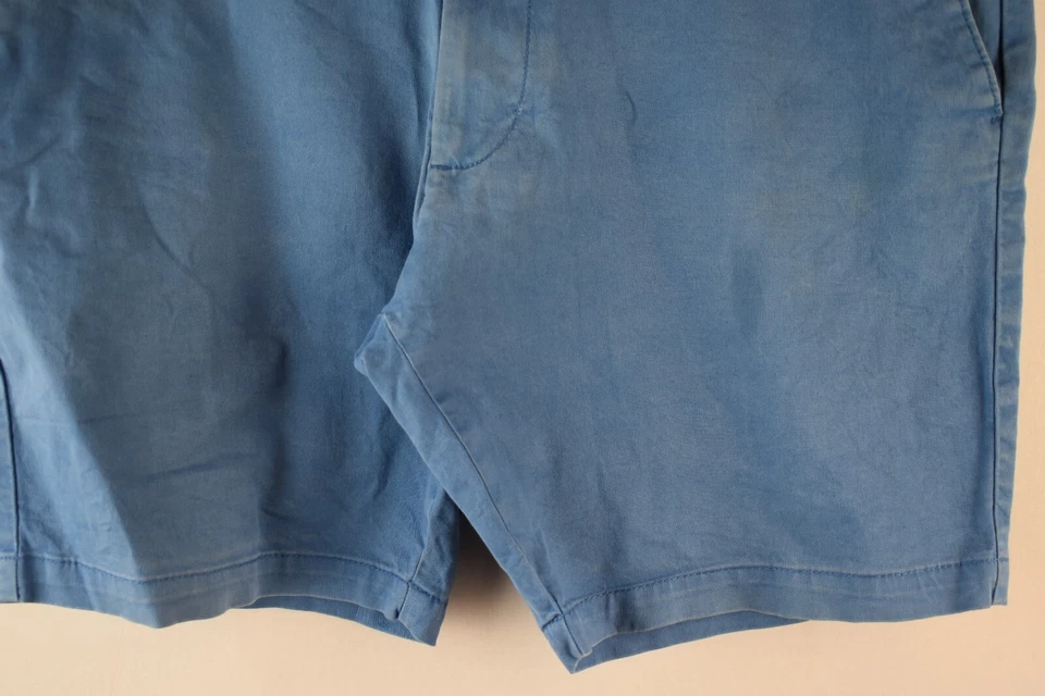 MARKS AND SPENCER Blue Chino Shorts size 38" Mens Summer Holiday Beach - Image 3 of 4