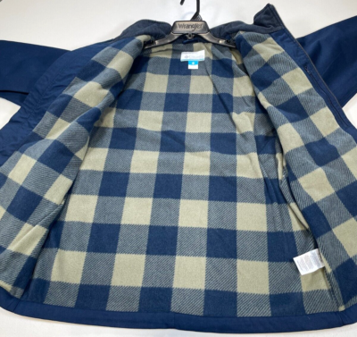 ジャケット・アウター columbia check plaid shell jacket navy NWT Columbia Collegiate Navy Stone Green Plaid Jacket Size XL