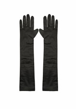 LADIES LONG BLACK OPERA EVENING FINGER GLOVES PARTY DRESS FANCY DRESS