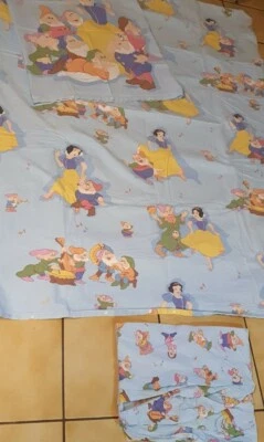 Rar Vintage 3tlg Kinder Bettwäsche Schneewittchen Disney bed linen - Bild 1 von 4