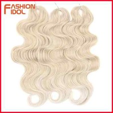 Soft Body Wave Crochet Hair 24Inch 3PCS Synthetic Hair Braids Ponyt