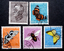 Schweiz 1950: Satz PRO JUVENTUTE, MN 550 - 554, komplett, gestempelt