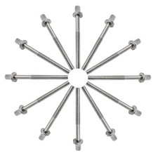 12 Stainless Steel Drum Tension Rods M6 x 50mm Percussion Replacement Parts