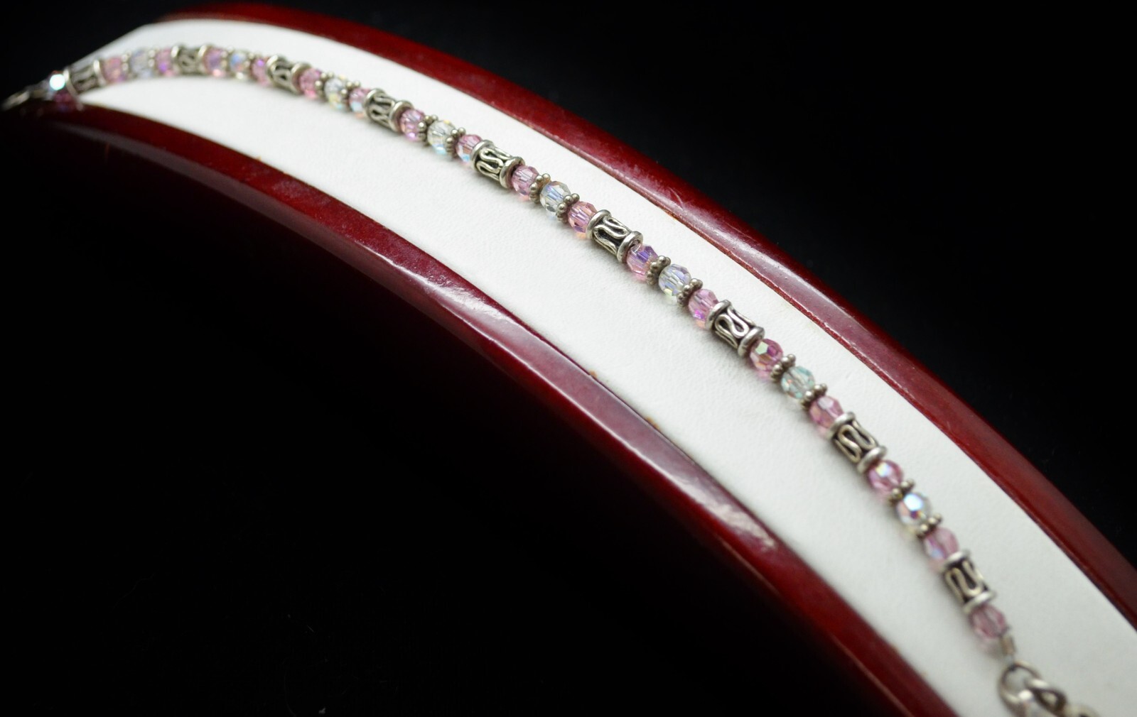 Sterling Silver Pretty Patterned Chain w/ Cancer … - image 2