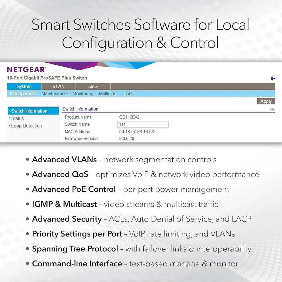 NETGEAR GS752TPP v3 48 Port PoE+ Gigabit Smart Ethernet Switch - Image 4 of 4