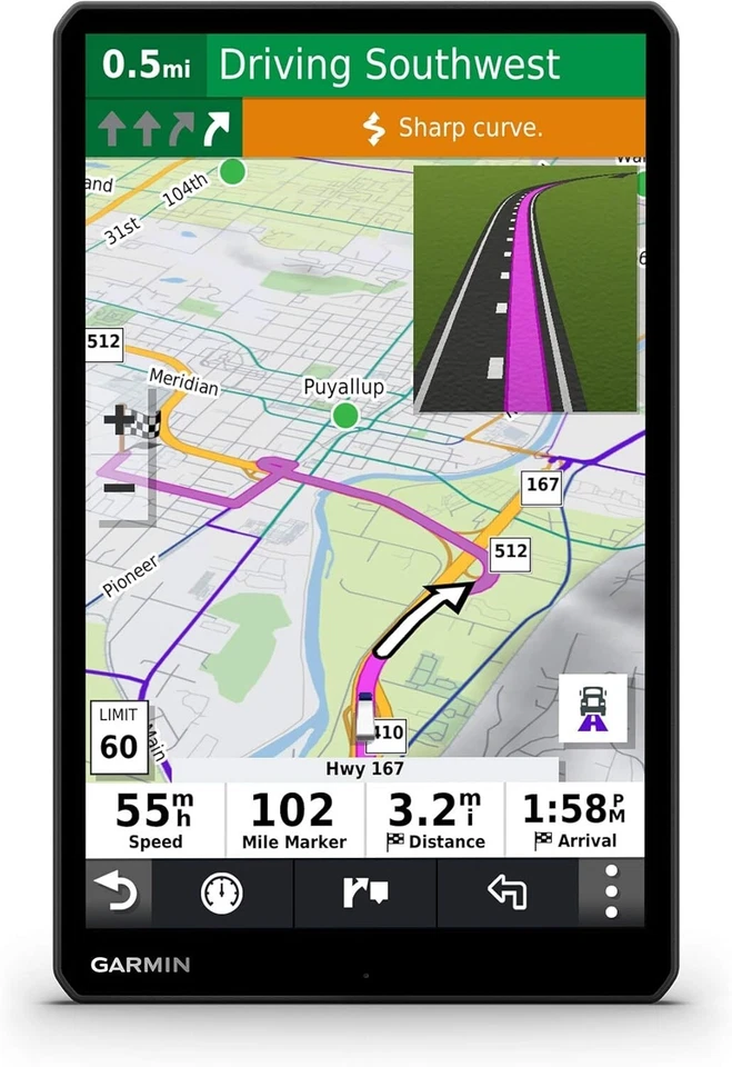 Garmin dezl OTR1000 10" GPS Truck Navigator, Custom Routing, Load-to-Dock Guide - Image 2 of 4