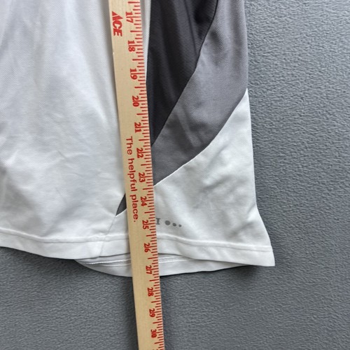 REI Shirt Mens Medium White Gray Polyester Short Sleeve Outdoor Hiking Gorpcore - Picture 7 of 11