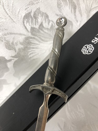St Justin Pewter Claymore Two-Handed Sword with Crystal Letter Opener - Picture 5 of 11
