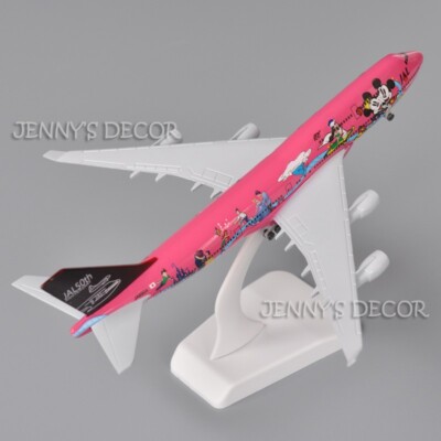 1:350 Diecast Model Plane Toy Japan Airlines JAL Boeing 747 Mickey