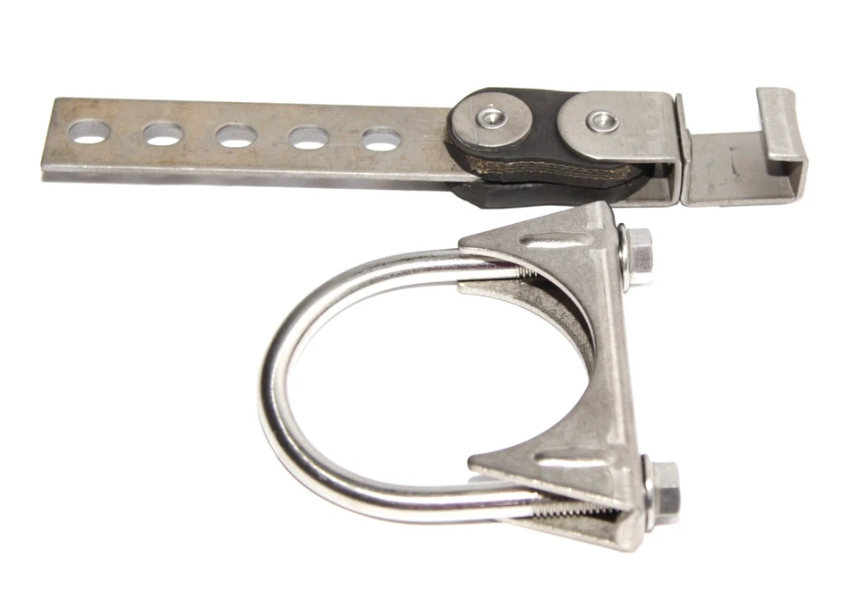 1 CONJUNTO Suspensión de abrazadera giratoria de 360° para tubo de escape de alta resistencia + Abrazadera de perno en U de 3" Foto 4 de 4