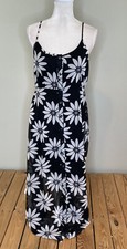 modbe NWT women’s floral reef maxi dress Size M Black E4