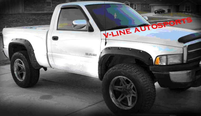 Se adapta a Dodge Ram 1500 1994-2001 - Remache de bolsillo atornillado guardabarros King destellos suaves  Foto 2 de 4