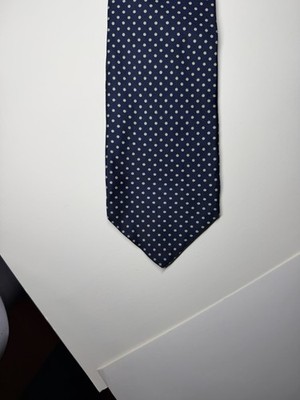 Robert Talbott Mens 100% Silk Blue Polka Dotted Necktie 60 