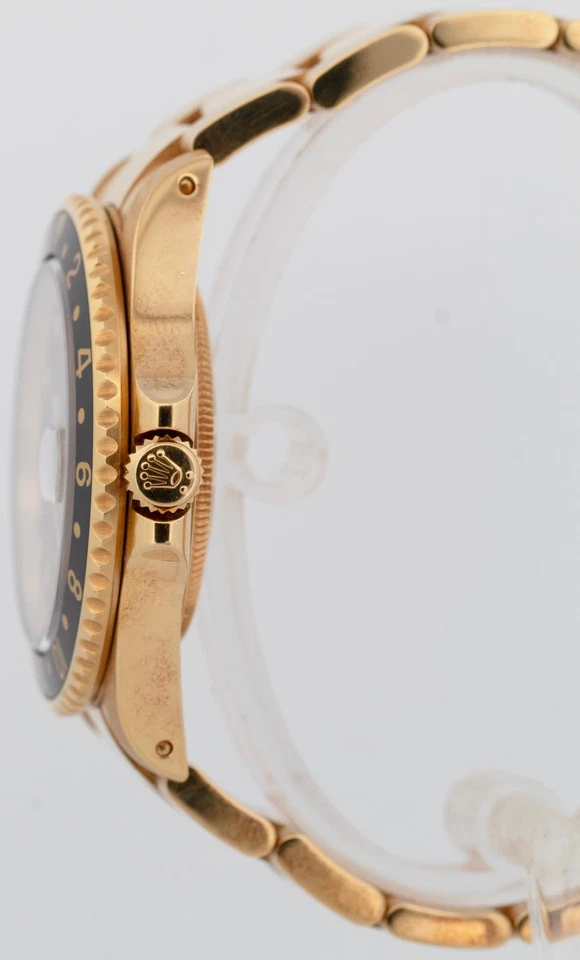 PAPERS Rolex GMT-Master II Black 40mm 18K Yellow Gold Oyster Watch 16718 BOX - Image 3 of 4