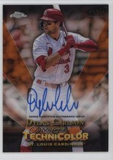 2023 Chrome Topps in Technicolor Orange Refractor 20/25 Dylan Carlson Auto v1i