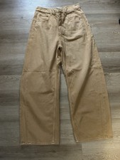 NEW NWOT We The Free Free People Barrel Leg Pants Women s Size 29 Tan Khaki 567