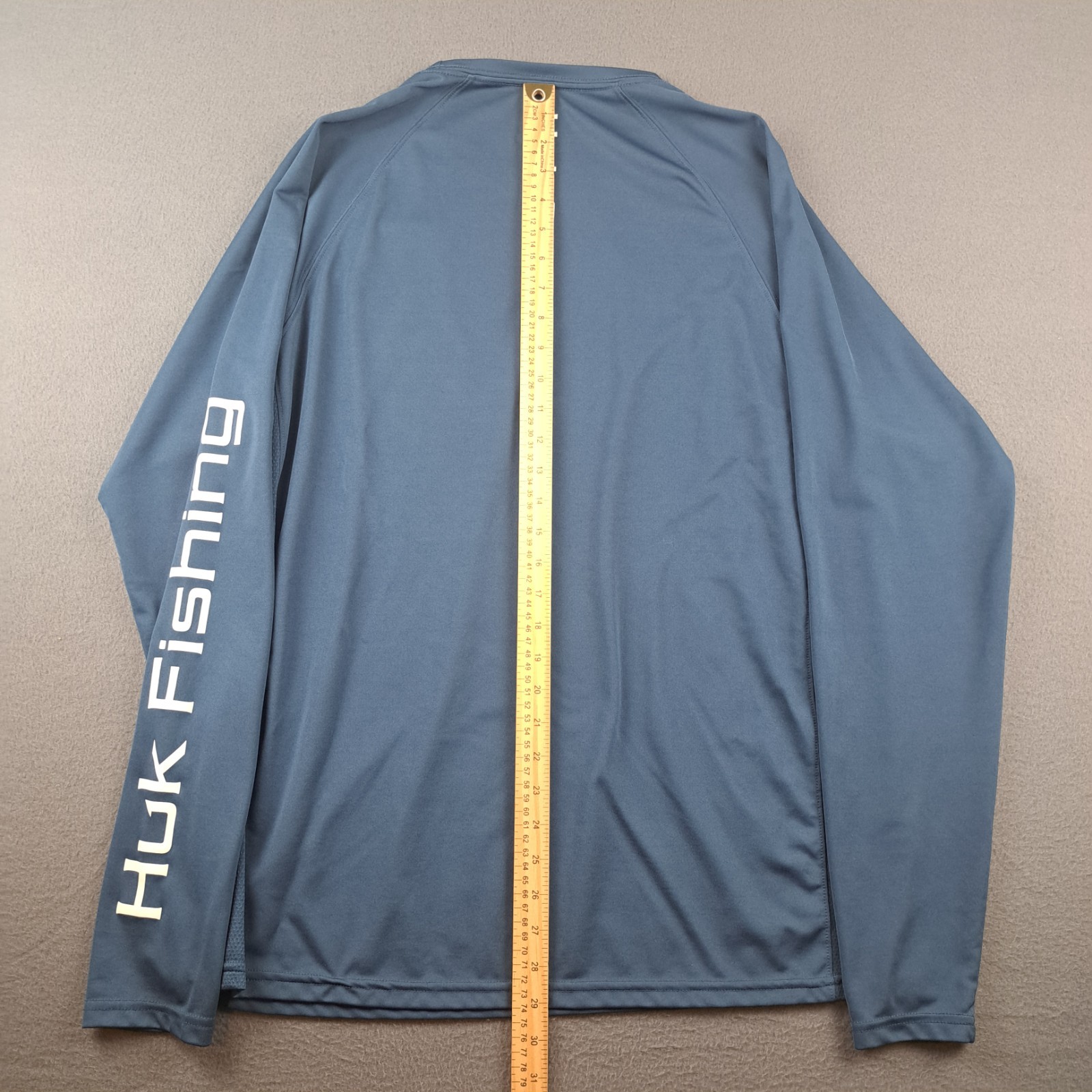 Huk Performance Fishing Shirt XL Long Sleeve Blue UV Sun Protection Mens Outdoor