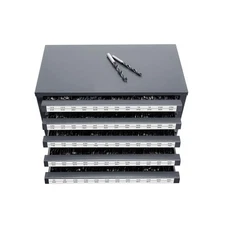 Drill Bit Dispenser Organizer Cabinet Five-Drawer for 33/64" to 63/64"