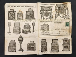 1905 antique WATLING SLOT MACHINE trade AD CATALOG gambling chicago il saloon