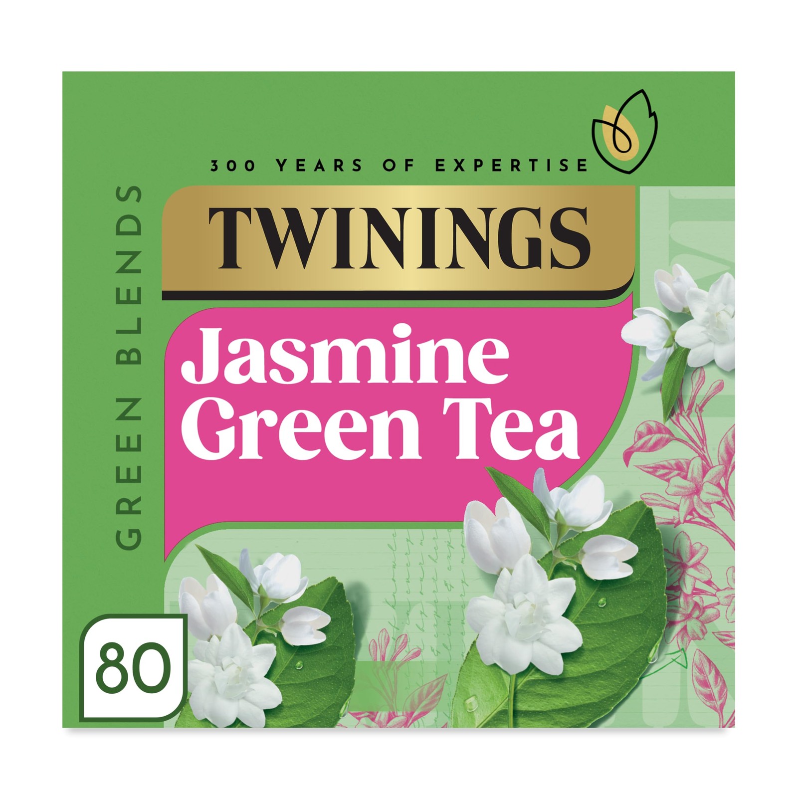 Twinings Jasmine Green Tea, 80 Tea Bags 80 Count (Pack of 1)