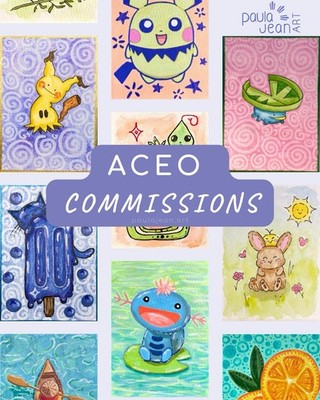 ACEO Custom Commission Original Painting 2.5 x 3.5in - paulajean.art