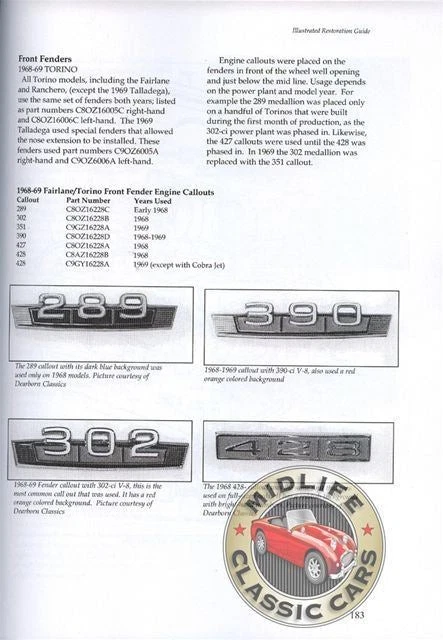 Ford Torino GT, Guía de restauración Mercury Cyclone 1968-1971 Foto 3 de 4