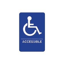 Winco SGNB653B 6 in x 9 in Handicap Accessible Sign