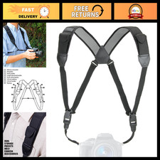 DSLR Camera Strap Chest Harness with Quick Release Buckles  Accessory Pockets -