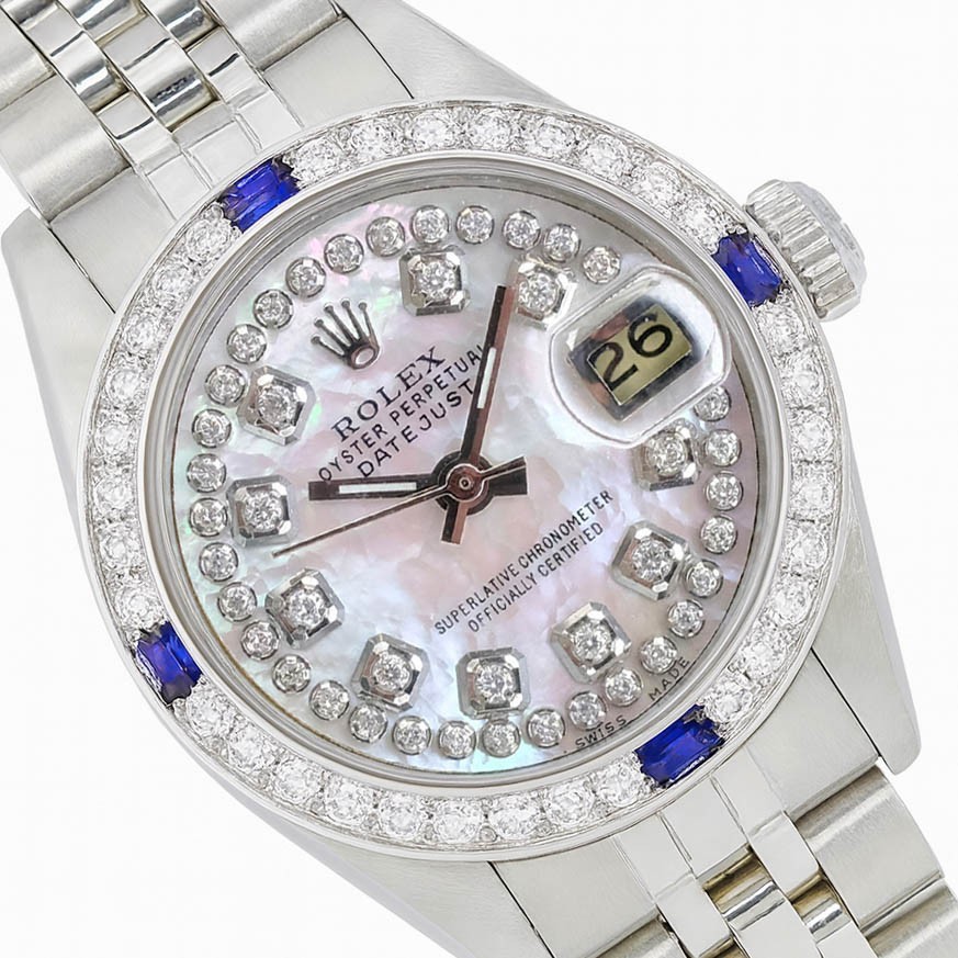 Rolex Datejust Stainless String Diamond Bezel