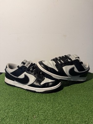 Nike Dunks Chenille Swoosh Black/Grey Lows Men s Size-10 (DQ7683-001) 