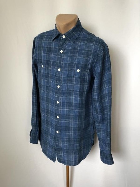 Men Polo Ralph Lauren Shirt Navy Linen 36 / S / 44