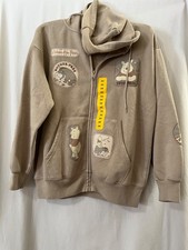 Disney Winnie the Pooh Womens Full Zip Hoodie Sweatshirt Jacket Cream U pick