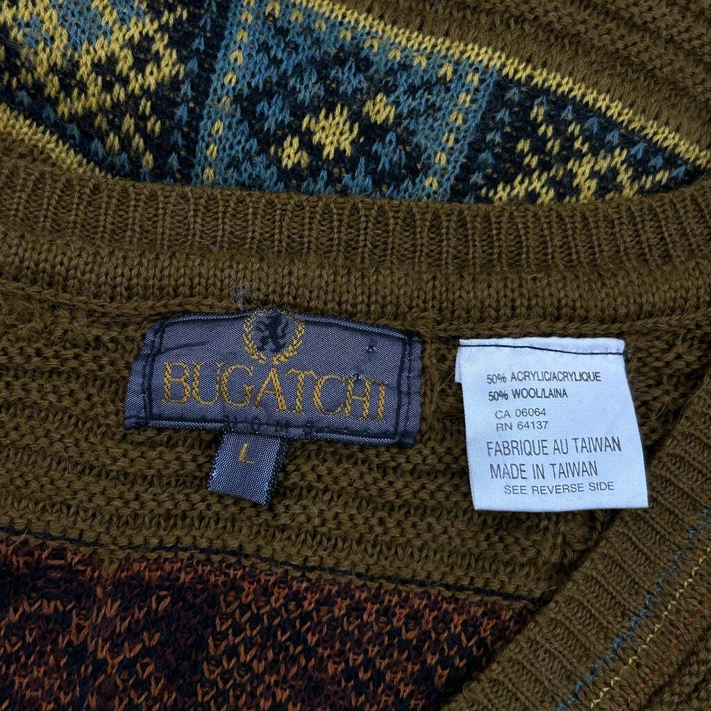 Bugatchi Sweater - Large Multicoloured Acrylic - image 3