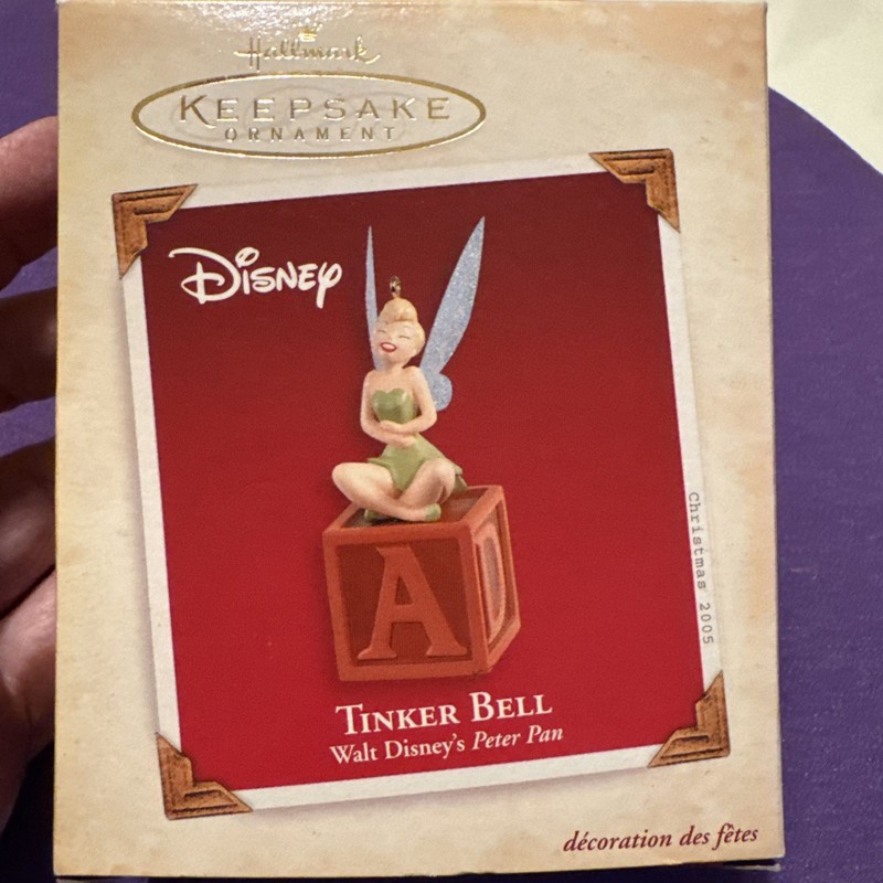 Hallmark Keepsake 2005 “Tinker Bell” And Letter Block Ornament from Peter Pan