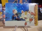 Vintage Pocket Monsters Vending Holo Prism Pokemon Sticker Card Meowth #38 Misty
