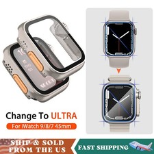 For Apple Watch Series 9 8 7 45mm Hard Case Cover Screen Protector Like Ultra