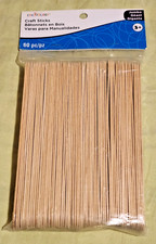 60 Pieces--6 Inch Jumbo Wooden Craft Sticks--New--Sealed